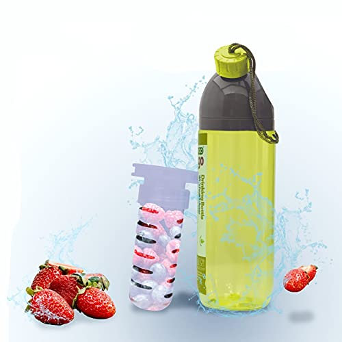 FR Enterprises Water Bottle with Fruit Infuser – Reusable and BPA-Free – Anti-Slip Grip – 600ml Kids Water bottles – Ideal for School, Outdoor Sports, and Gym