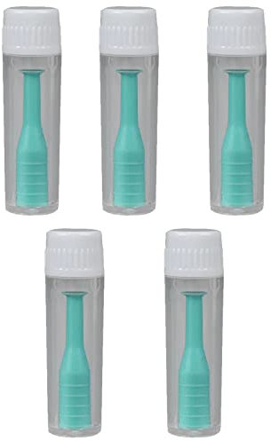 Ventouse Pour Lentilles 8 PièCes Dissolvant De Lentilles De Contact En Silicone Inserteur De Lentilles De Contact Ventouse Pour Lentilles De Contact Avec Casier De Rangement pour Maison Voyage (Vert)