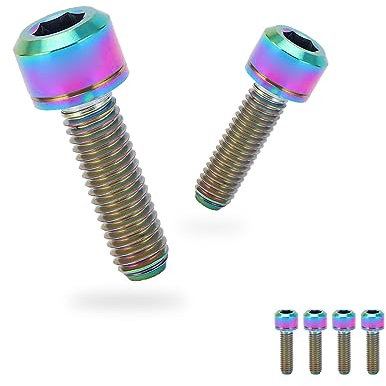 Keenso 6pcs Risk Stem Screw, M5x18mm Alloy Schrauben für Mountainbikes, Rennräder Fahrräder und Zubehör