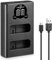 ENEGON EN-EL14 Chargeur USB LED pour Nikon EN-EL14, en EL14a, D3100 D3200 D3300 D3400 D5300 D5500 D5600 D500 D3S DF, Coolpix P7000 P7100 P7700 7800. EN-EL14 DSLR Appareil Photo