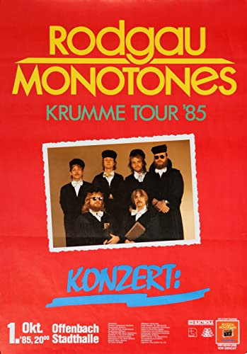 Premium Poster/Plakat | DIN A1 | Wanddeko | Live Konzert Veranstaltung » Rodgau Monotones - Krumme Tour ´85, Offenbach 1985 «
