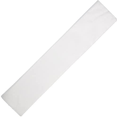 BCreativetolearn - Grandes feuilles de papier crépon blanc, alternative au papier de soie, couleurs vives pour les guirlandes en papier, les fleurs en papier et l'emballage - Rouleau de papier de 50