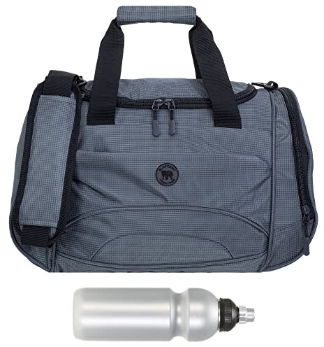 Sporttasche Elephant Color S Gym Bag 1292 Grau + Trinkflasche | Tasche klein Damen Herren Jungen Mädchen Schulsport Tasche Sport Gym Fitness Arbeit 42 cm