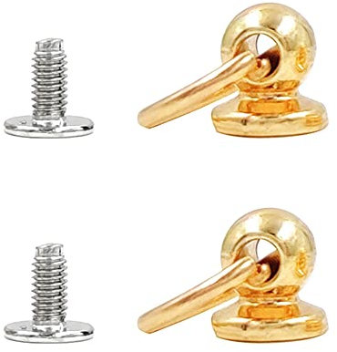 Tornillo de poste de bola de metal con remache de tornillo de perno de anillo O,20Set Light Gold,7mm