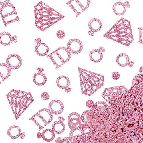 VIKY Rosa Konfetti Hochzeit, Streudeko Hochzeit Konfetti Rosegold, Konfetti Glitzer Hochzeit Tischdeko, Jga Deko Frauen, Glitzer Deko Konfetti, Confetti Hochzeit Deko Verlobung Deko Rosegold
