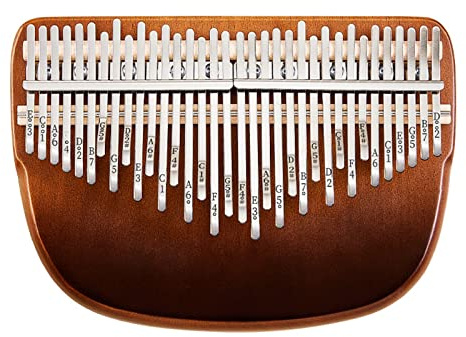 Kalimba Kalimba Chromatic 34 Tasten Professionelle Daumenklavier-Tastatur Musikinstrumente (Color : Brown)