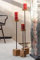 J-Line Chandelier sur Pied Carre Bois De Manguier/Metal Naturel Extra Large