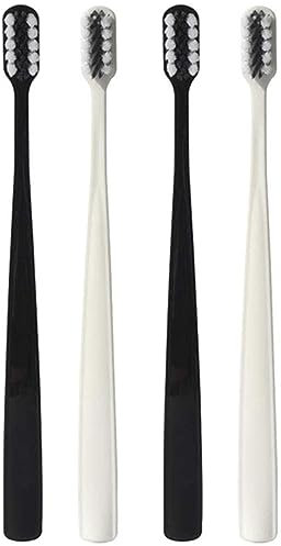 ZUMAHA Zahnbürste mit mittelharten Borsten, Handzahnbürste mit ergonomischem Griffdesign, 4er-Pack Reisezahnbürsten für Männer und Frauen