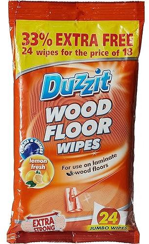 AMK® Duzzit 24 Household Cleaning Wipes Wood Floor Laminate Fresh Lemon