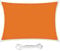 HEYOMART Sonnensegel Sonnenschutz inkl Befestigungsseile PES Polyester Wasserdicht 4 x 6m Rechteck Sonnensegel mit 98% UV Schutz für Draußen, Patio, Garten Terrasse Camping, Orange