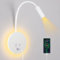 ERWEY LED Leselampe 3W+8W Schwanenhals Lampe Bettlampe Wandlampe mit Schalter und USB-Aufladung Innenbeleuchtung für Schlafzimmer Wohnzimmer Büro Hotel, Weiß