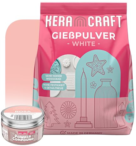 Keracraft Gießpulver 4,5kg inkl. 50g Powder Compound Rosa - Farbiges Gießpulver zum Selbermachen