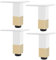 SZLXJMFL Tischbeine Weiß mit Gold, 4er Set Tischbeine, Höhenverstellbar: 6-40cm Sofasfüße Vierkant Schrank Füße Couchtisch Beine Sockelfuß Tischfüße Aluminiumlegierung Mit Schrauben-10cm/4
