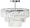 Kronleuchter Metall silber Glaskristalle transparent ⌀ 45 cm 6-flammig Ameneiro