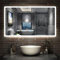 Acezanble Bluetooth Bathroom Mirrors with Shaver Socket, 3 Colour LED Lights Dimmable, 1200 x 700 mm Illuminated Wall Mounted Bathroom Vanity Mirror, Demister, Wall Switch/Touch Switch Smart Mirrors