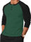 TARAINYA Longsleeve Herren Henley T-Shirt für Männer Langarmshirt Pullover mit Knopfleiste Grün Schwarz L
