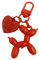 Porte-clés chien ballon, décoration de sac, décoration de voiture, porte-clés couple (rouge)