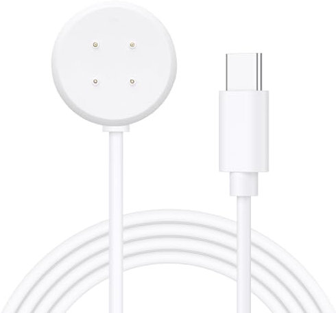 MohLythrix Charger for Google Pixel Watch 3/Pixel Watch 2 (Not for Pixel 1), Magnetic Fast Charging Cable Replacement Smartwatch Cord USB C Port 3.3ft/1M (White)