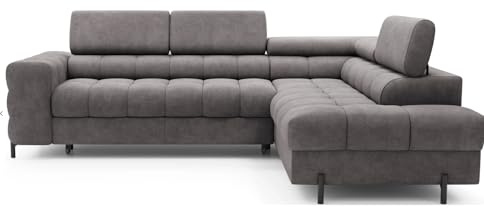 All4All Ecksofa mit Schlaffunktion & Bettkasten Fresco - Sofa Wohnzimmer Möbel - Schlafsofa mit Bettkasten - Schlafcouch - Ecksofa Wohnlandschaft L-Form - Aura 04 276x72x200 cm