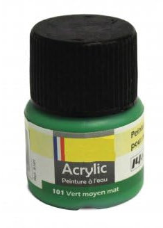 1 pot peinture de maquette : vert moyen mat n° 101-12 ml - pour heller - accessoire maquette