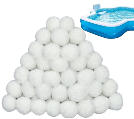 qixeuoa Palline filtranti per piscina, mezzo filtrante per piscina, riutilizzabili, 200 g, per piscina, pompa filtrante, acquario, impianto di filtraggio a sabbia