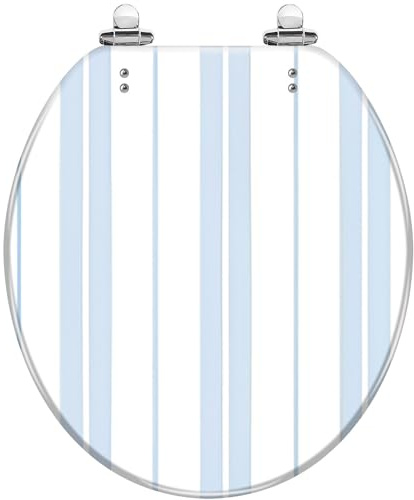 Runder Toilettensitz, Zebra-Muster, nahtlos, schwarz-weiße Zebrastreifen, Zoo-Stofftier, Harzmaterial, langsames und leises Schließen mit Schnellverschluss-Scharnieren, Toilettensi