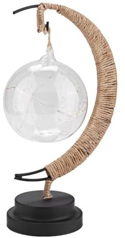 Cryfokt Mondkugel-Nachtlicht, Attraktive Kunstdekor-Lampe aus Eisen für Schlafzimmer, Babyzimmer, 320 G