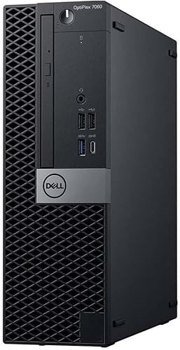 Dell OptiPlex 7060 SFF PC Ordinateur de Bureau Win11 Pro, Core i7-8700 Processeur, RAM 8 Go, SSD 256 Go, Prise en Charge 4K, Clavier QWERTY américain (renouvelé)