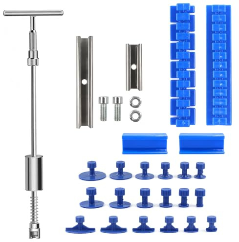 Bohaner Auto Paintless Dellen Reparaturset T Bar Puller Ausbeulwerkzeug | Dent Puller Kit Dent Puller Slide Hammer Metalloberflächen-Dellenentfernung für Fahrzeug Entfernen