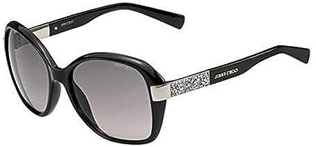 Jimmy Choo Damen Alana/S EU D28 57 Sonnenbrille, Schwarz (Shiny Black/Grey Sf)