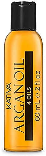 Kativa Argan Oil Aceite 60 ml | 4 Aceites | Serum pelo Seco y Dañado | Protección, Suavidad y Brillo | Aceite de Argán Orgánico | Omega 3 y 9 y Vitamina E