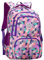 SellerFun Girl Geometric Printed Primary Junior High University School Bag Bookbag Backpack(2# Purple,35L)