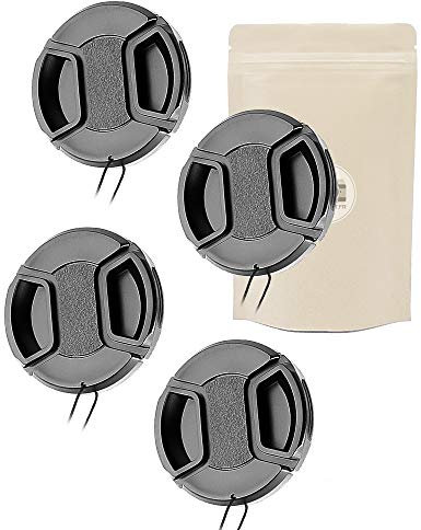 X4 58MM Bouchon Capuchon Cache D'OBJECTIF DE QUALITÉ avec Clip de Fermeture Avant pour Objectif DE DIAMETRE 58 MM Compatible Appareil Photo Toutes Marques