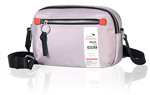 OIWAS Kleine Umhängetasche für Damen, wasserabweisend, leicht, Schultertasche für Reisen, Grau (hellgrau), Einheitsgröße