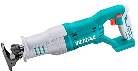 TOTAL - Sierra de Sable a Batería P20S de 20 V - Inalámbrica - Herramienta para Cortar Metal y Madera - Velocidad de 2800 rpm - Incluye 2 Hojas de Sierra