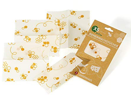 Zassenhaus Lot de 4 lingettes en cire d'abeille XS