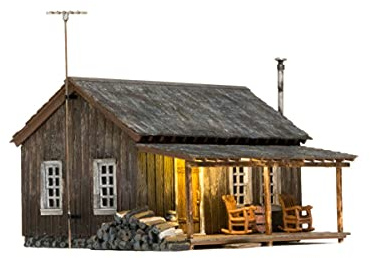 Woodland Scenics Rustikale Kabine O Gauge - O Scale Gebrauchsfertiges Miniaturgebäude - Kabine - Herren Erwachsene Hobbyist Modelleisenbahn Enthusiast