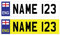 Packwith Bubble England Kids Number Plate Stickers (140 x 35 mm) Self Adhesive Waterproof Personalised Vinyl Rectangular Stickers Pack of 2 Count for Cars, Motorcycles & More