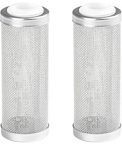 YUTOU Aquarium Aussenfilter Filterschutz 16mm 2 Stück Aquarium Schutzhülle Edelstahlfilter Aquarium Filter Guard Schutz Aquarium Fisch Garnelen Filter für Schutz fliessen Fisch Garnele