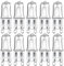 FOXNSK 10 Pack G9 Halogen Bulbs for Wax Burner Bulbs 33W 220-240V Dimmable Small Light Bulbs 2 Pin Wax Melt Lamps 3500K Warm White Light Clear Capsule, No Strobe, No Flicker