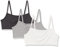 Hanes Lot de 3 brassières avec Ficelle en Coton Soutien-Gorge, Opaque, Gris Ciel chiné/béton chiné/Blanc, XL Femme