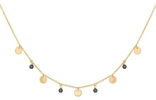 cai Damen Collier 925/- Sterling Silber 40+5cm Glänzend Hämatit gelb 274250049-45
