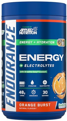 Applied Nutrition Endurance - Breathe Energy Drink Powder, with Carbohydrates & Electrolytes for Quick Energy, Breathe Easy Formula Open Your Airways (1.5kg - 30 Servings) (Orange Burst)