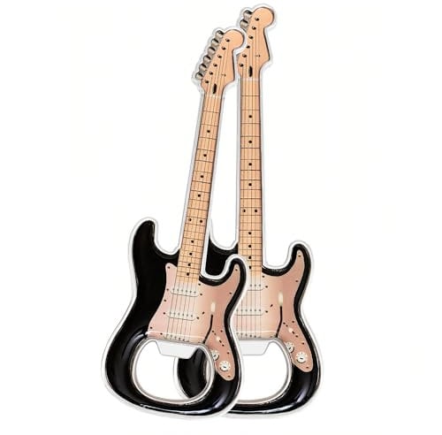 LanHong 2 Stück/Set Flaschenöffner Bierflaschenöffner Gitarrenform Flaschenöffner Gitarre Geschenk Küchenhelfer für Trinker Musikgitarrenliebhaber