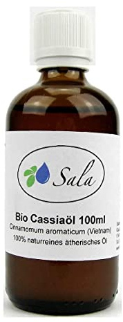 Sala Cassiaöl Zimtöl ätherisches Öl naturrein BIO Aroma (100 ml Glasflasche)