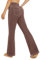 G4Free Yogahose Damen Schlaghose Yoga Stretch Hosen Damen Hohe Taille Bootcut Jeans Freizeithose Sporthose Training Fitness Arbeit Gebranntes Umbra,S