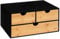 5 five simply smart Rangement rectangulaire 3 tiroirs Bambou Noir Bava