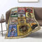 Motorrad Kuscheldecke Motorradliebhaber Wärme Decke Flanell Fleecedecke 70s Fahrradtour Club Decken Frauen Männer Rustikale Leichte Fuzzy Plüsch Reisedecke Couch Sofa Wohndecke Dekor, 130cm x 152cm