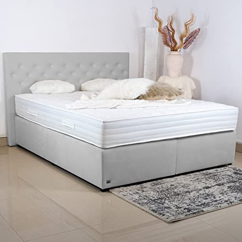 PAARA Boxspringbett New York| Antirutsch-Matten |Royal-Matratze Komplettset -Made in Germany (Farbe und Härtegrad (H2 - H4) frei wählbar - Bitte nach Bestellung per Nachricht mitteilen, 140 x 200 cm)
