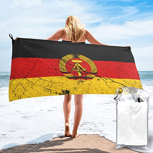 452 Sandfreiem Handtuch Flagge Der DDR-Textur-Effekt Badehandtuch Sandfreie Campinghandtuch Pflegeleicht Badetuch Für Reisen Outdoor Sauna 70x140cm